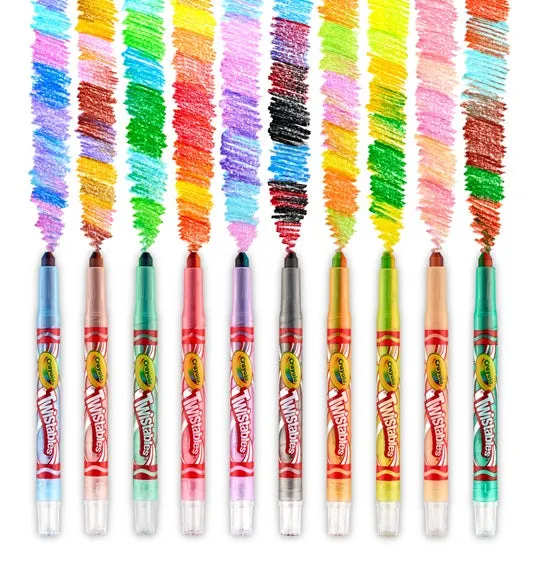 10 Swirl Mini Twistable Crayons