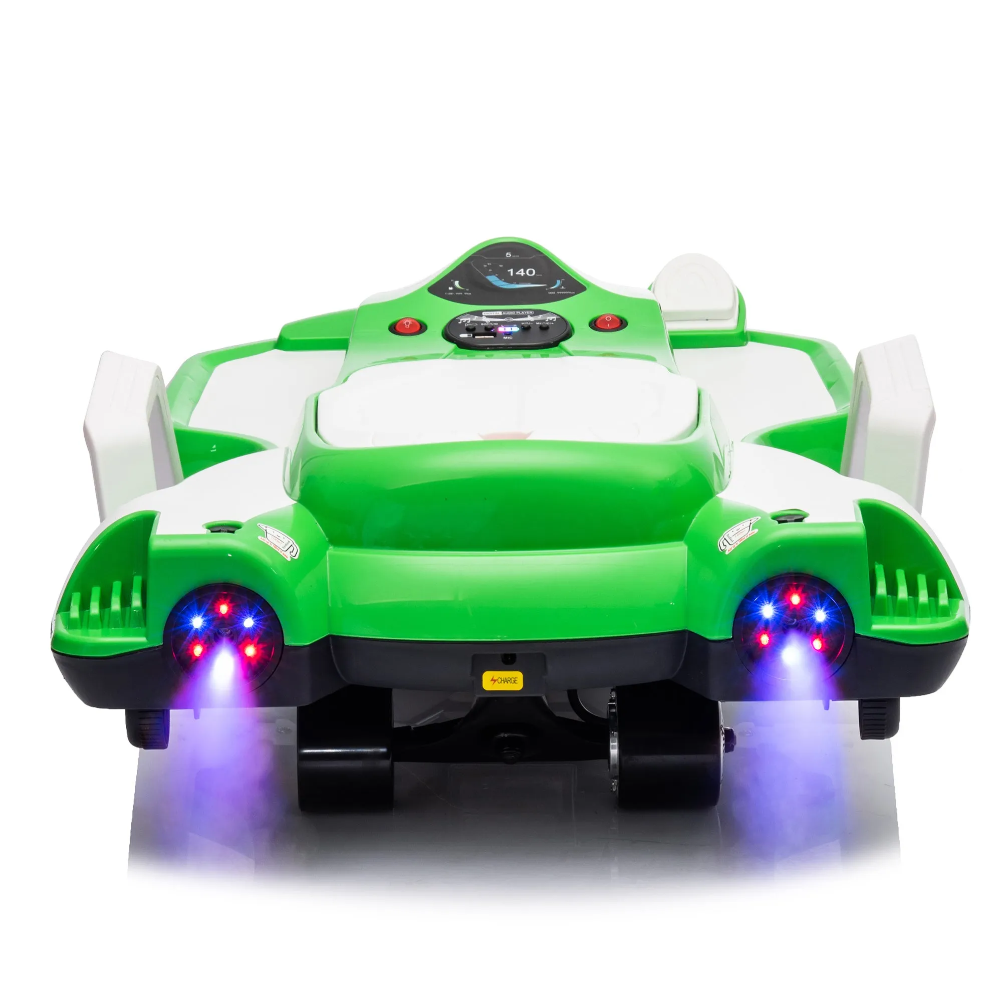 24V Kids Ride On Electric scooter w/ helmet knee pads,24v ride on toy for kids,Spray function,2WD 400w wheel-hub motor,5.59-6.84MPH,Gravity Steering,Use for 1-2 hours,Exercise your child age 6 .