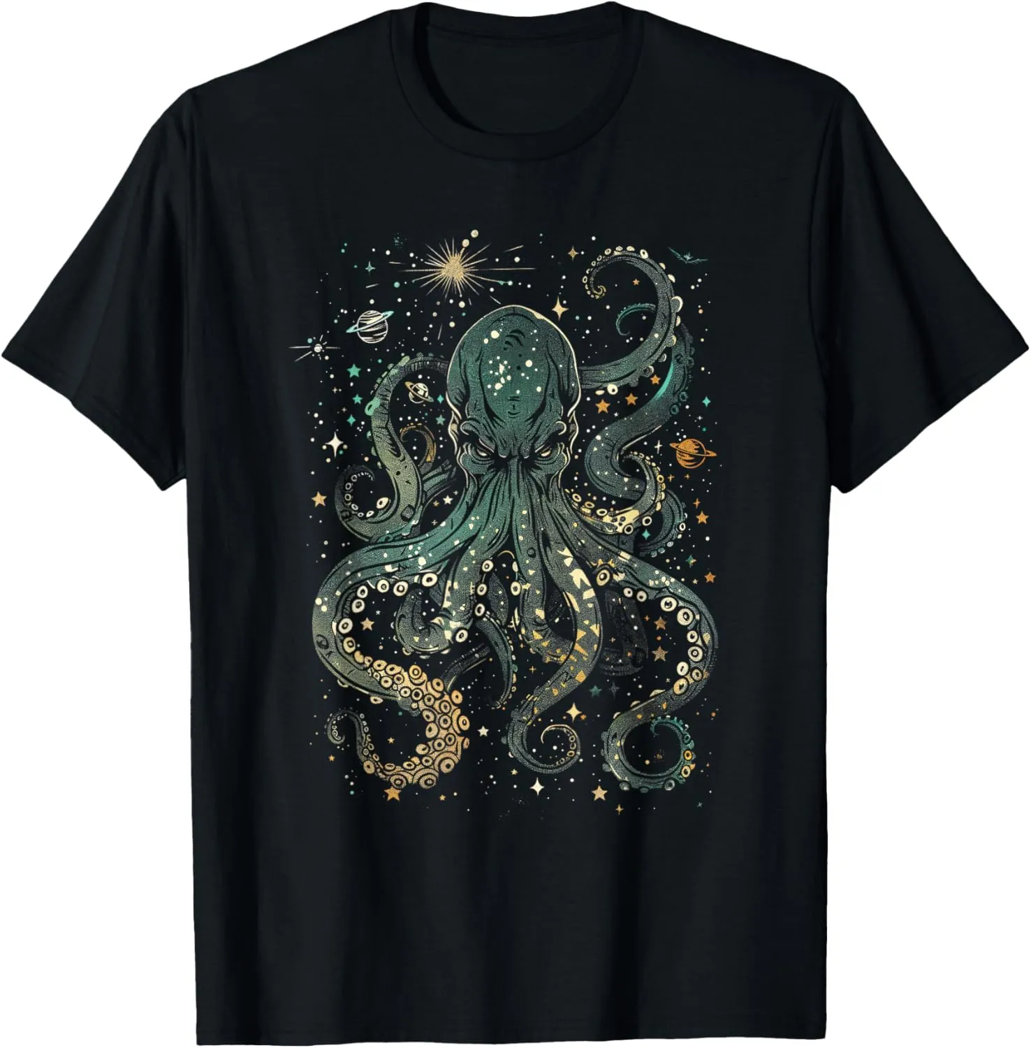 Cthulhu Lovecraft Cosmic Octopus Galaxy Space T-Shirt