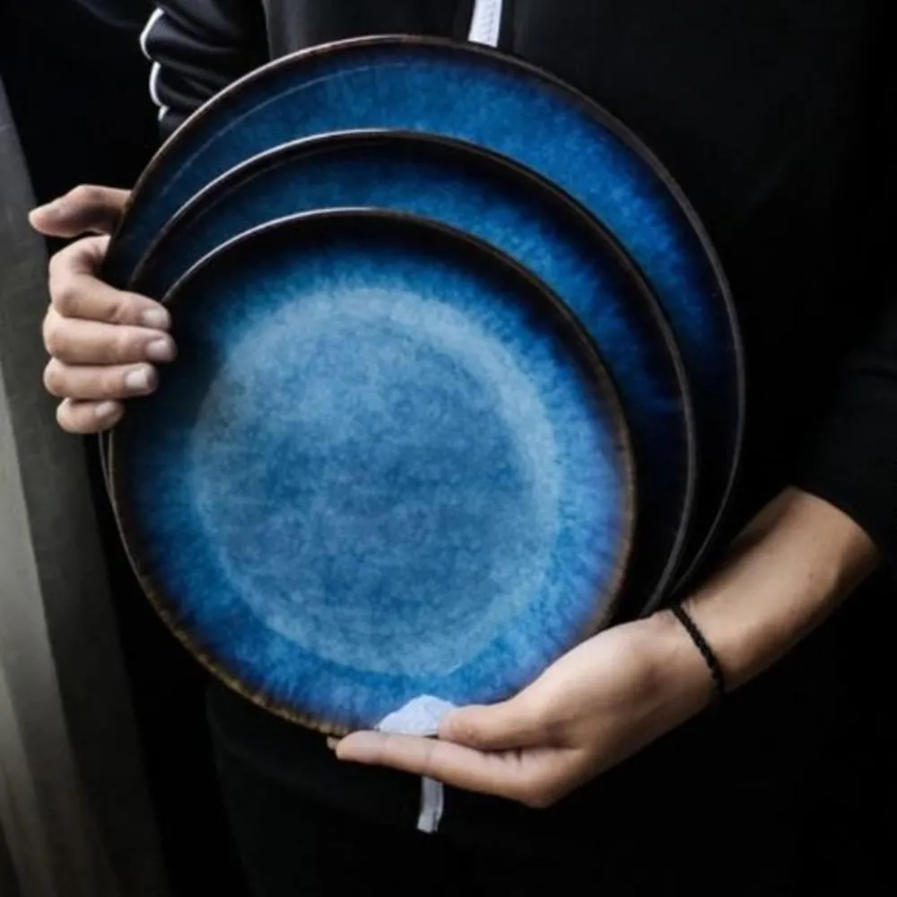 Dinner Plates - Cosmic Down Large & Medium (4 Piece Dinner Plate Set)