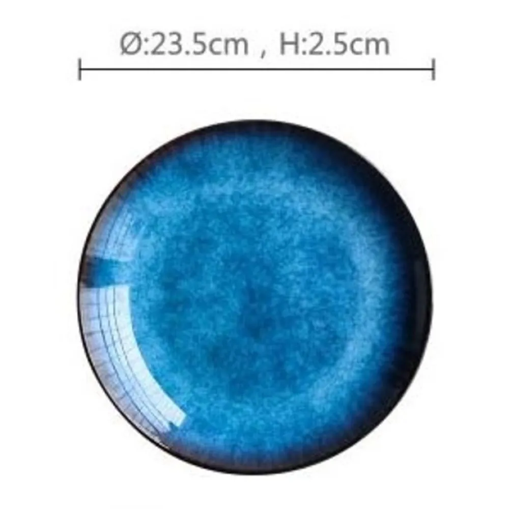 Handmade Dinner Plate Set - Cosmic Down Medium (20 cm 4 Piece Set)