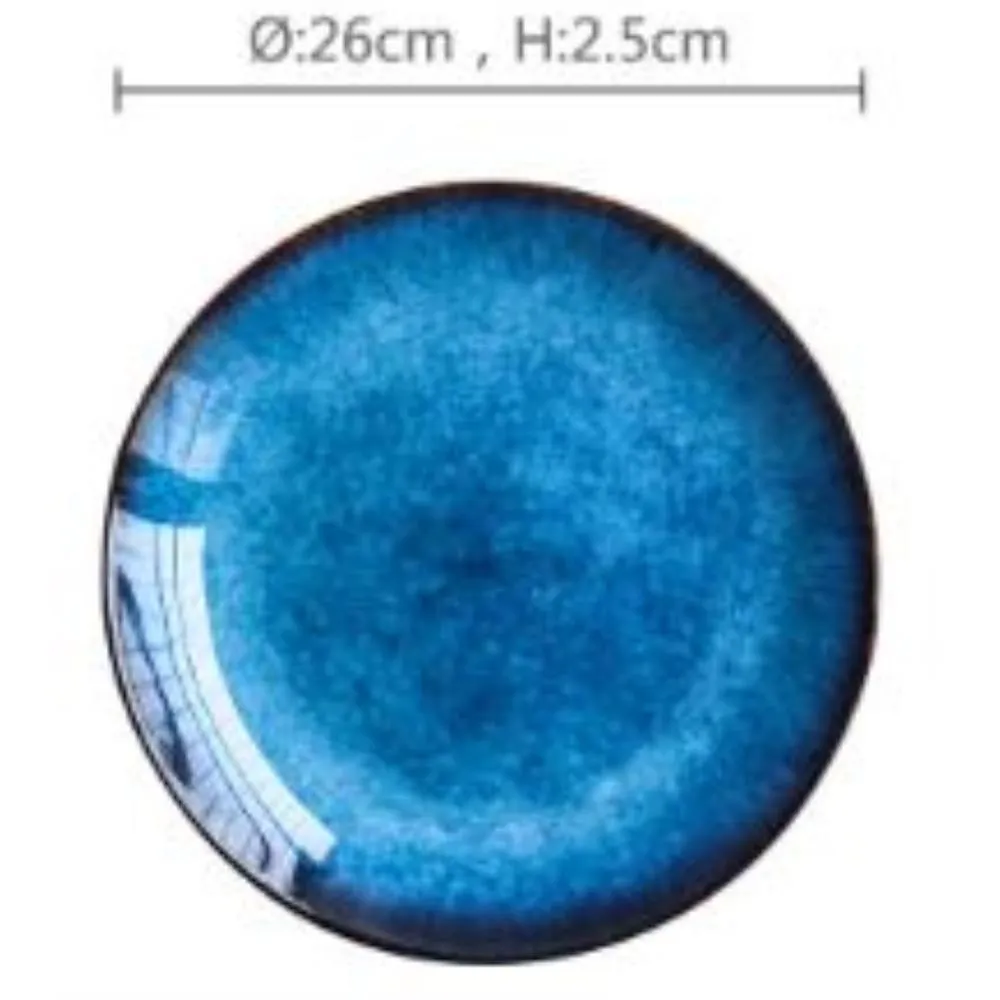 Handmade Dinner Plates Set - Cosmic Down Large (26 cm 4 Piece Set)