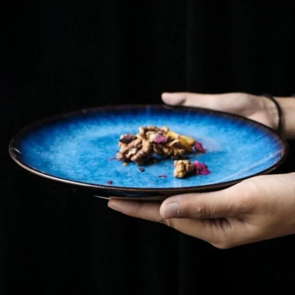 Handmade Dinner Plates Set - Cosmic Down Large (26 cm 4 Piece Set)