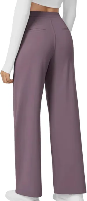High Waisted Work Pants for Women Business Casual Outfits Office Dress Pants Trousers with Pockets
