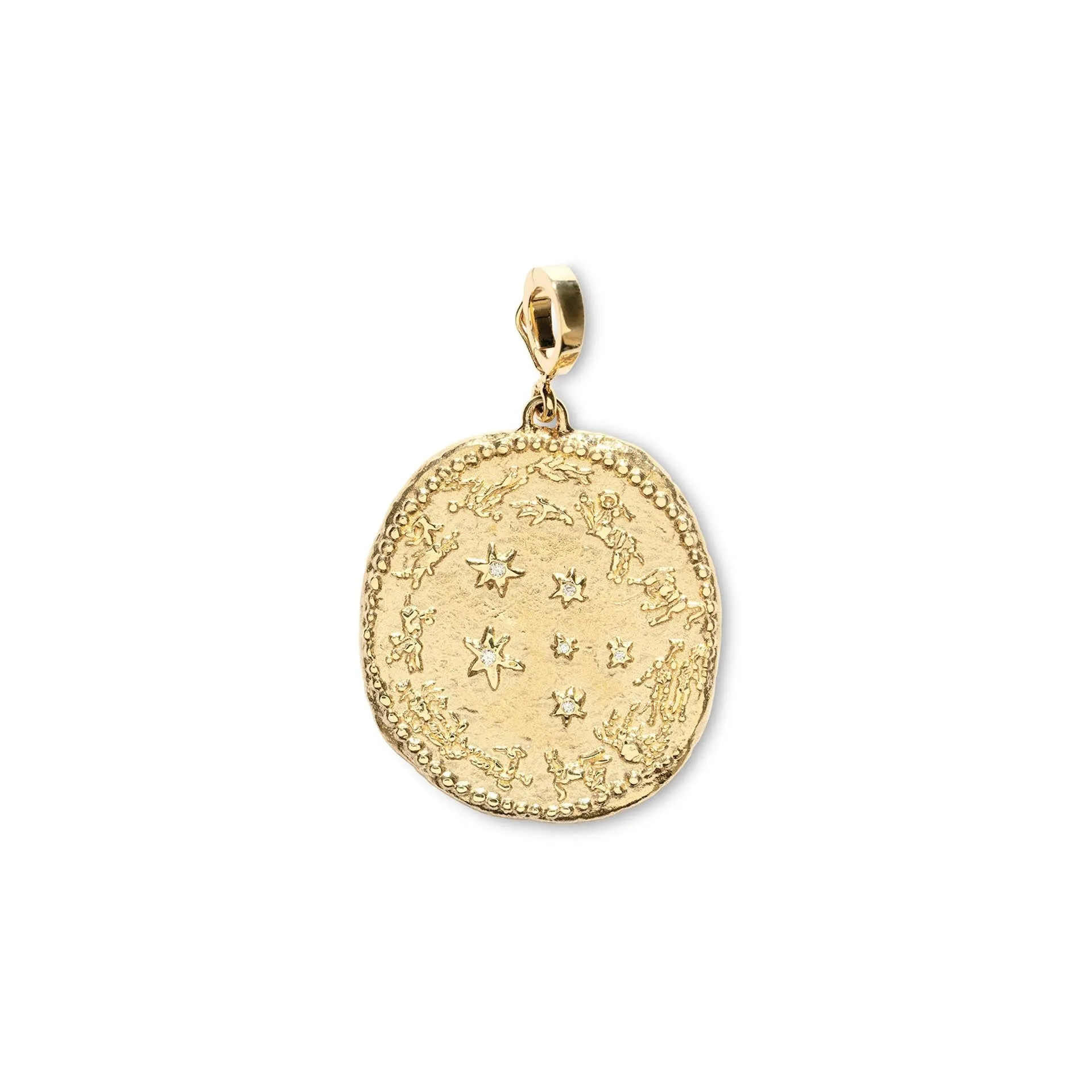 Large Diamond Zodiac Charm