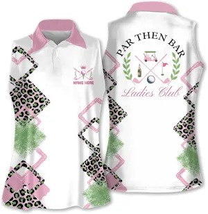 LASFOUR Personalized Funny Golf Shirts for Women Sleeveless. Funny Ladies Golf Shirts, Flamingo Golf Shirt Women
