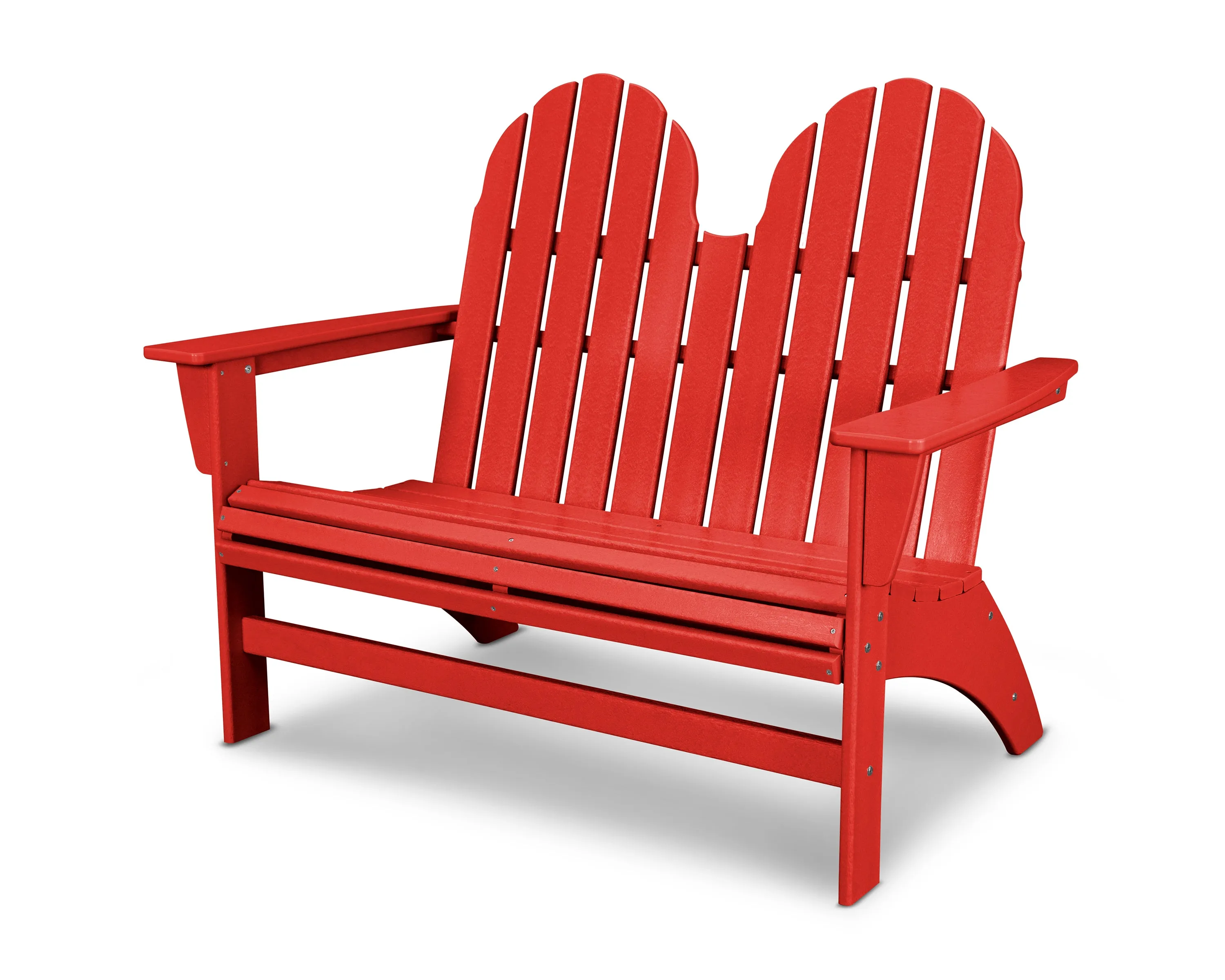 POLYWOOD® Vineyard Adirondack Bench in Vibrant Colors