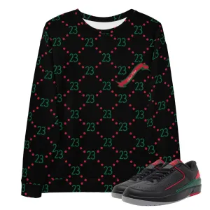 Retro 2 Low Gucci Print Sweatshirt