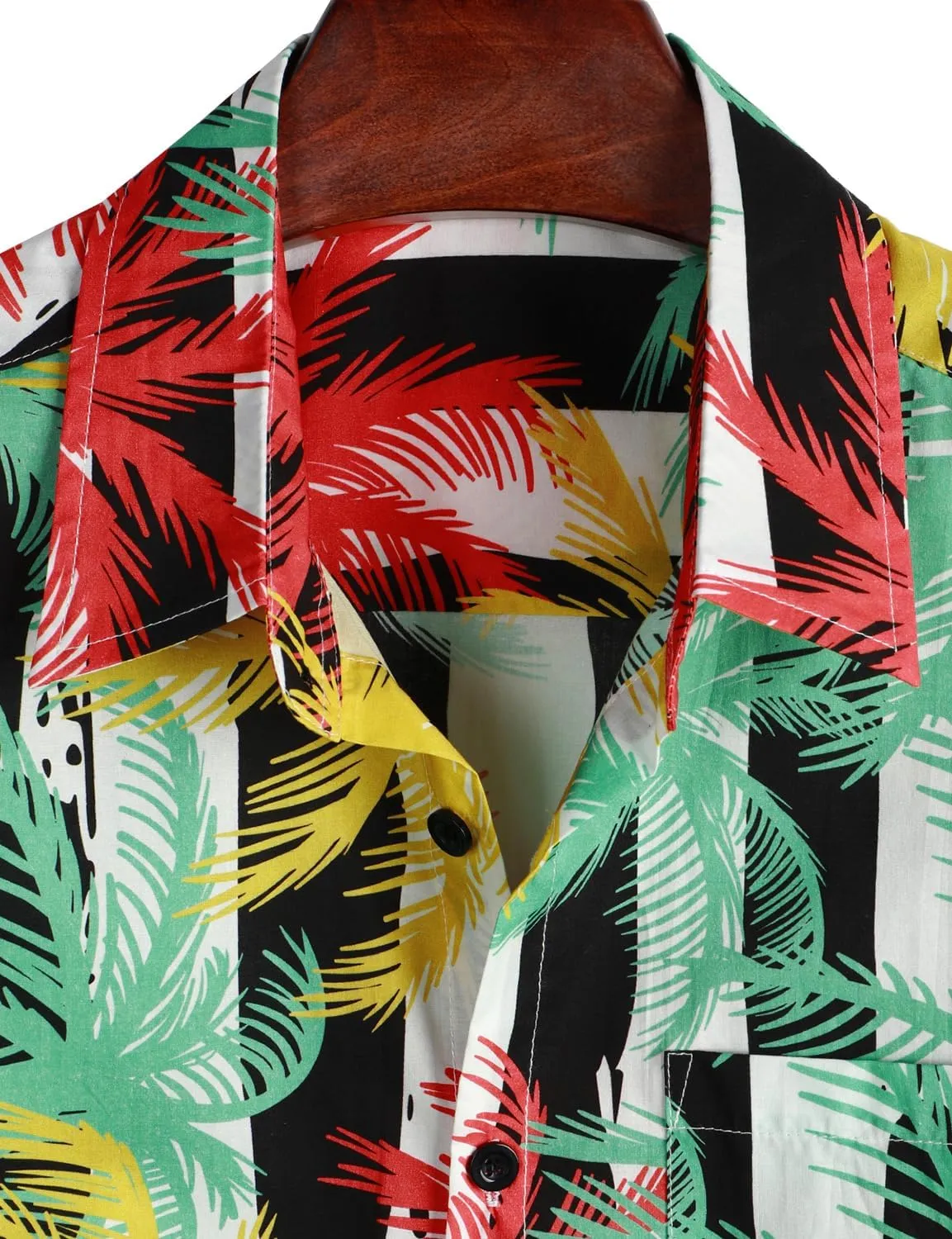 VATPAVE Mens Floral Hawaiian Shirt Casual Button Down Short Sleeve Aloha Beach Shirts