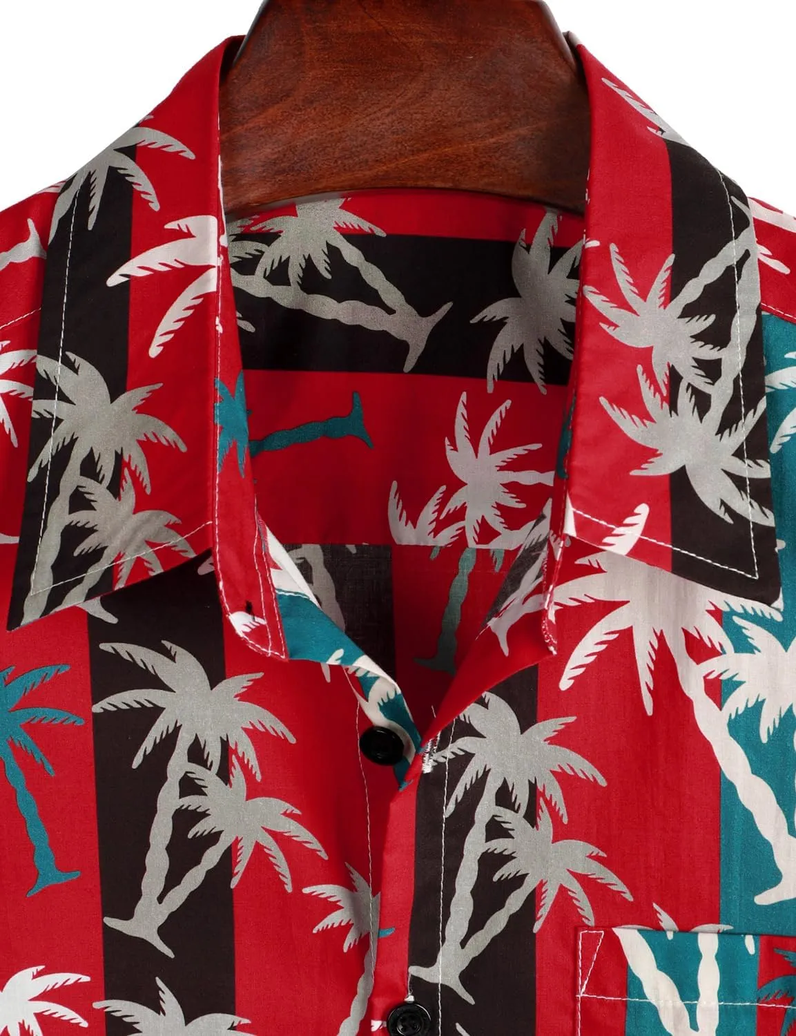 VATPAVE Mens Floral Hawaiian Shirt Casual Button Down Short Sleeve Aloha Beach Shirts