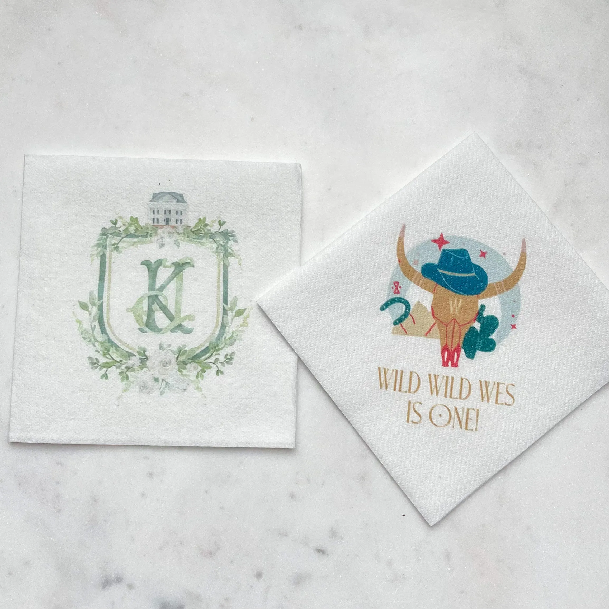 Vibrant Full Color Linen-Like Party Napkins