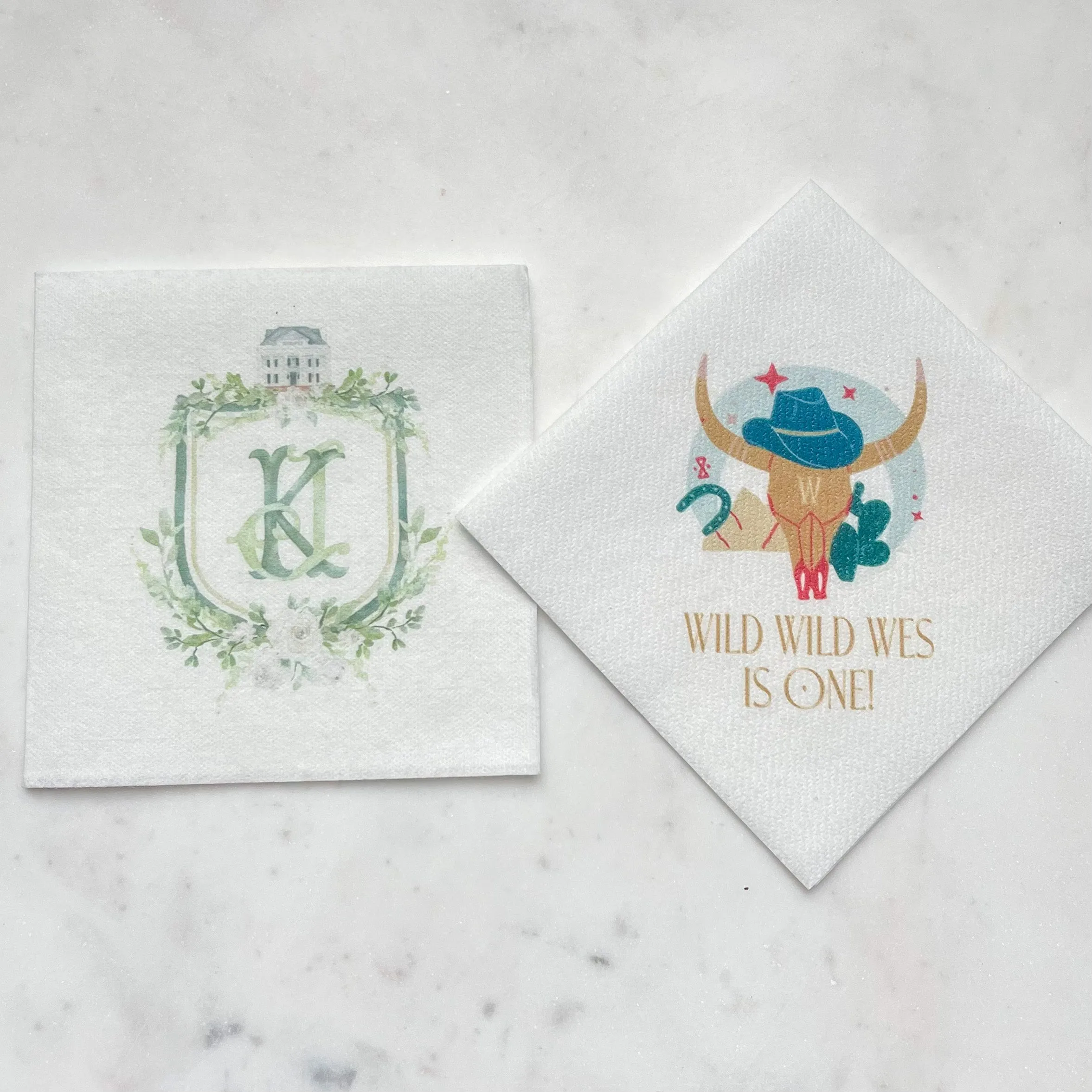 Vibrant Full Color Linen-Like Party Napkins