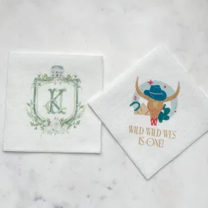 Vibrant Full Color Linen-Like Party Napkins